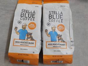 2 Stella Blue Coffee 12 oz bags Med...