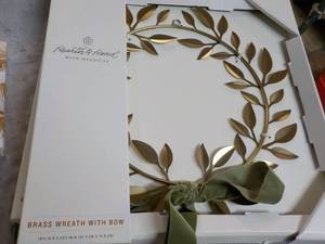Hearth and Hand Brass Wreath with B...