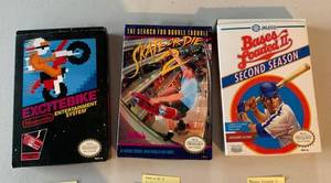 Nintendo NES Boxed Games Excitebike Skate or Die 2 Bases Loaded II