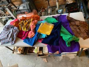 Vintage Womens Clothing Group 1960s 1970s Dresses Scarves Bright Colors