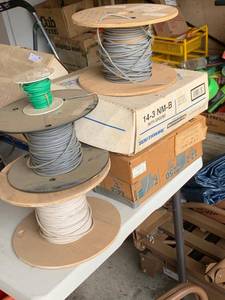 Mixed Electrical Wire Lot Southwire 143 NM-B Cat5e Partial Spools