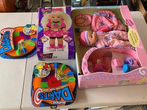 Toy Lot Mattel Sally Secrets, Baby Deluxe Set & 2 Super Darts Boxed
