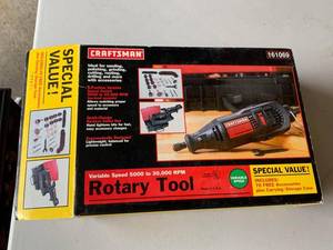 Craftsman 961069 Variable Speed Rotary Tool Kit w Case, Good