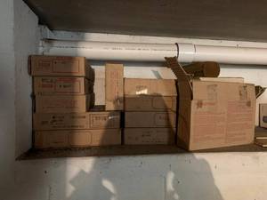 Huge Lot Vintage Mirror Wall Tile Assortment Boxed 6x12 & 12x12 Worn Boxes