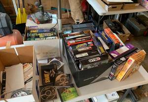 Vintage PC Big Box Game & Software Lot w Gravis Joystick Incomplete