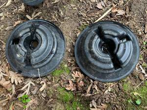 Set of 2 Plastic Lawn Garden Tractor Wheel Weights 2-Hole Black
