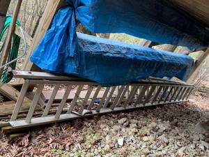 Aluminum Extension Ladders Lot of 2, One Werner 24 Ft