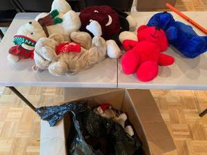Mixed Plush Stuffed Animal Lot Teddy Bears Holiday Character Toys
