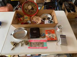 Vintage Mixed Collectibles Lot Sony Discman Panasonic Radio Locks More