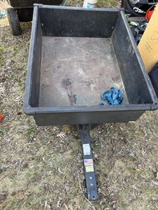 10 Cu Ft Tow-Behind Dump Cart Lawn Garden Utility Trailer Good