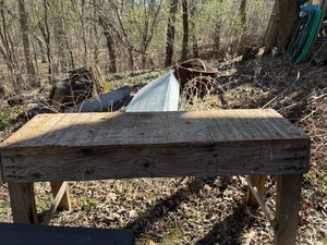 Rustic Primitive Wooden Workbench Utility Bench 34x14x28 Weathered