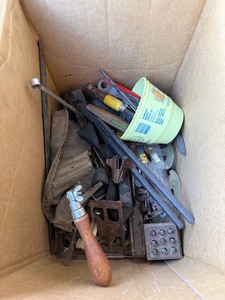 Vintage Mixed Machinist Hand Tool Lot Files Rulers Bits Tool Roll