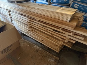 Mixed Tongue & Groove Wood Boards Lumber Lot Unfinished Trim Paneling