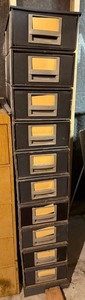 Staxon Steel 10 Drawer Filing Cabinet w Vintage Sewing Patterns