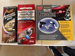 Meguiars Mothers Headlight Restoration & Pops-a-Dent Kit Lot 3