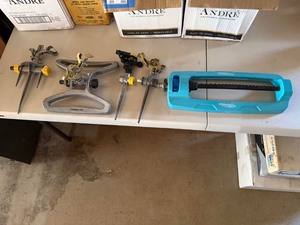 AquaJoe Melnor XT Lawn Sprinkler Lot Oscillating & Impulse 5 Pc