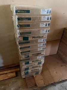 Natural Marble Tile Lot Pacific Marfil 12x12 14 Cases Approx 70 Sq Ft