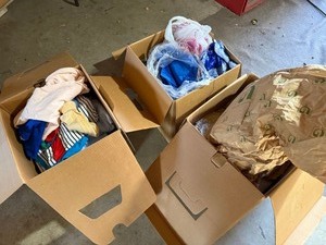 Mixed Fabric Remnants Textile Scrap Lot Floral Striped Satin Assorted