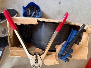 Cobra Poly Strapping Tool Lot Banding Tensioner Sealer w Strap Clips