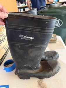 LaCrosse Rubber Work Rain Boots Black USA Made Size 9 Good