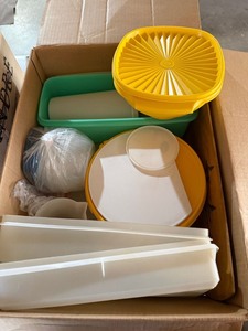 Vintage Tupperware Kitchen Storage Serving Pieces Mixed Lot Yellow Green
