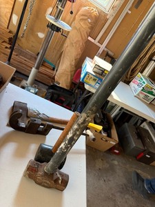 Vintage Heavy Hand Tool Lot Sledge Rubber Mallet Pipe Cutter Good