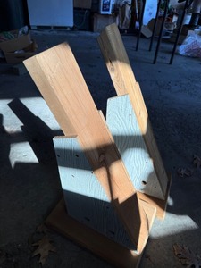 Pair of Handmade Wooden Boot Jack Stands Rustic Farmhouse Boot Removers