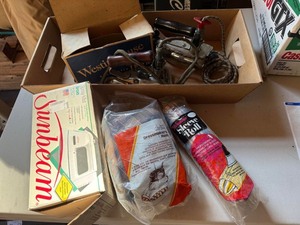 Vintage GE Hotpoint Irons & Sewing Pressing Tools Lot Sunbeam