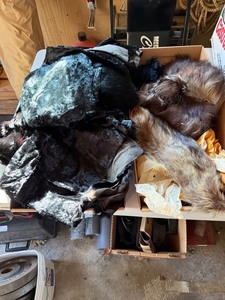 Vintage Real Fur Lot Sheared Pelts Stoles Collars Craft Wear As Found