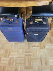 Verdi Luggage Set - 3-Piece Navy & Blue Suitcases with Top Bag