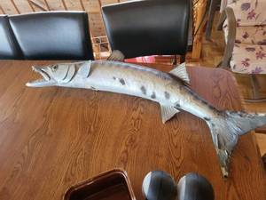 Large SwordfishMarlin Decorative Sculpture - Gray Plaster Finish