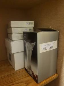 Mikasa Morning Sun Crystal Candle Holders & Coasters - 5 Inch (12.5 cm) Boxed Set