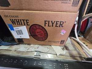 One Box of White Flyer Clay Targets 135 Count