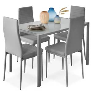 Best Choice Products 4 Faux Leather Chairs - Gray (Chairs Only no Table)