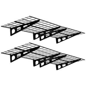 Garvee 2x6 2Pcs Heavy Duty Foldable Shelves - 1600LB Steel Wall Storage for GarageWarehouseLaundry
