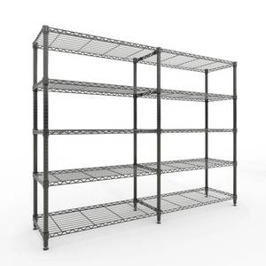 Garvee 5-Tier Metal Storage Shelves, Heavy Duty Garage Shelving Unit 1325LBS Capacity, Adjustable Wire Rack Standing Storage Shelf Organizer for Kitchen Pantry Home&Commercial, 15.7D x 70.8W x 70.5H