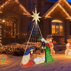 6 Feet Lighted Nativity Scene with 240 LED Lights Retail $133.99