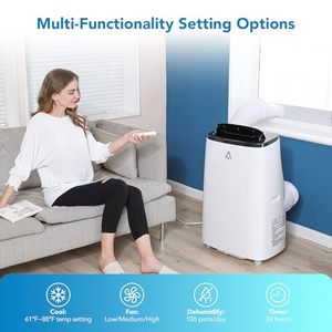 Garvee 15000 BTU Portable AC Unit 3-in-1 Remote Control Fan Dehumidifier 24 Hour Timer Silent Mode Fast Cooling for Room Bedroom Office RV 800 Sq Ft (Box is Open and in Rough Shape we Did Not remove Item from Box or Check Contents)