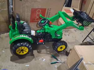 Kidsera 24V Kids Ride on Tractor & Front Loader, 3 In1 Tractor 4-Gearbox 24volt Dual Motors Metal Frame, 24V Ride on Toys for Big Kids, Power Wheels Kids Electric Vehicles