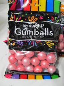 Hilco Sweets Shimmer Pink Gumballs, Bubblegum Flavor