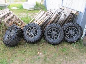 Set of 4 Maxxis Bighorn 2.0 29-Inch ATVUTV Tires with Polaris RZR 14-Inch Alloy Wheels