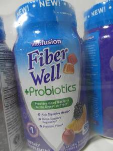 Vitafusion Fiber Well  Probiotics Adult Dietary Supplement  60 Gummies