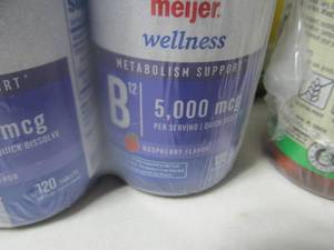 Lot of 12 New Bottles of B-12 Vitamins