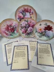 Lena Liu Collectible Floral Plates - Limited EditionNumbered (Lot #A)