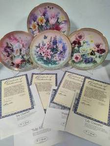 Lena Liu Collectible Floral Plates - Limited EditionNumbered (Lot #B)