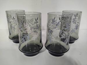 Libbey Smokey Fern Tumblers (4)