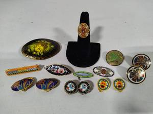 Micro Mosiacs & Handpainted Jewelry Pieces