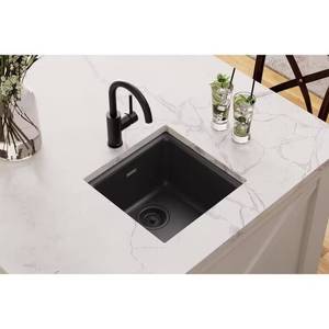 Quartz Black 15.75 Single Bowl Sink