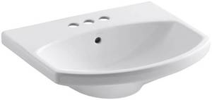 KOHLER Cimarron White Pedestal Sink Top