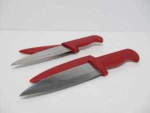 Pair of Like-New or New Joyce Chen Knives wSheaths